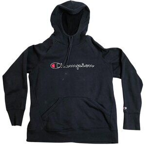 Champion Mens Hoodie Sweatshirt Size XL Black Authentic Athleticwear Pullover